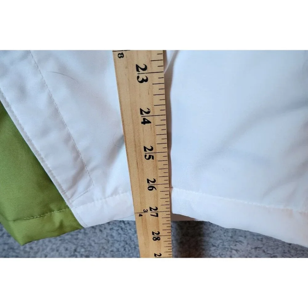 Columbia Kids Hooded Zip Up Puffer Winter Jacket White/Green XG5034 Youth 14/16‎